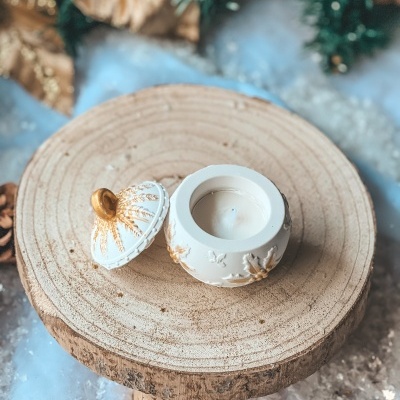 Caixa vela bola de natal