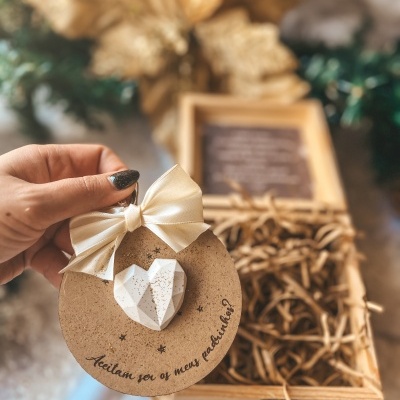 Convite padrinhos gesso natal