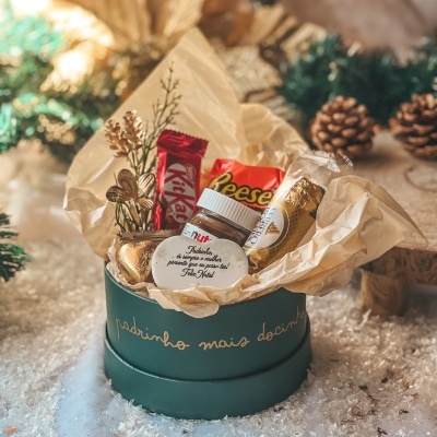 Caixa padrinho docinho natal