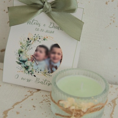 Lembrança vela com foto