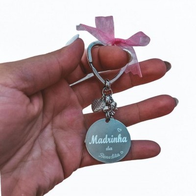 Caixa convite madrinha porta chaves