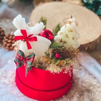 Caixinha vermelha rena