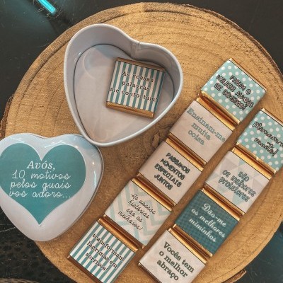 Caixa coração avós