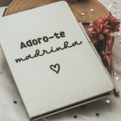 Bloco de notas madrinha prata