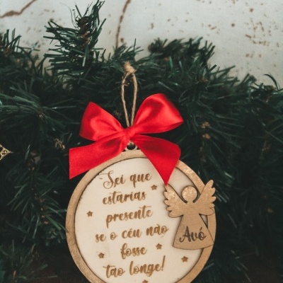 Bola de Natal “ sei que estarias presente”
