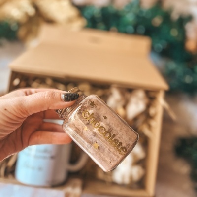 Caixa chocolate quente masculina