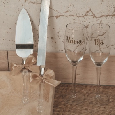 Conjunto Copos e Talheres Cerimónia