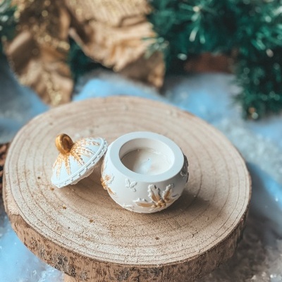 Caixa vela bola de natal