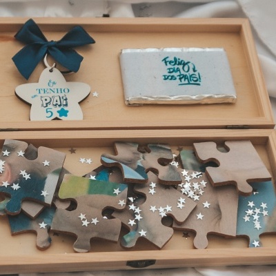 Caixa puzzle dia dos pais