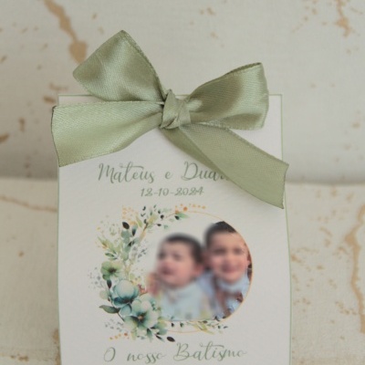 Lembrança vela com foto