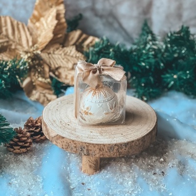 Caixa vela bola de natal