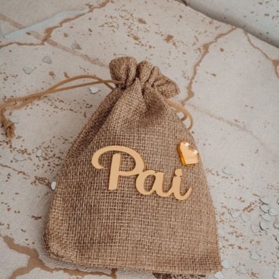 Saquinho com porta chaves