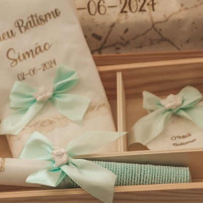 Caixa Batismo Verde CLARO