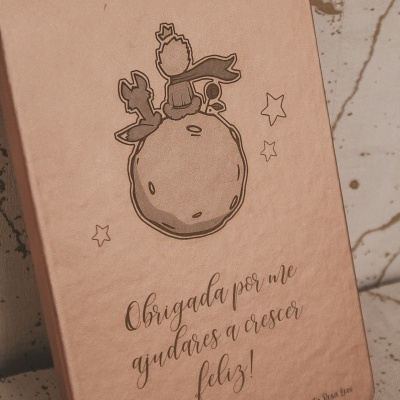 Bloco de notas principezinho rosa