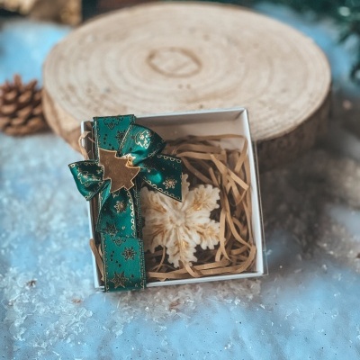 Caixa com vela floco