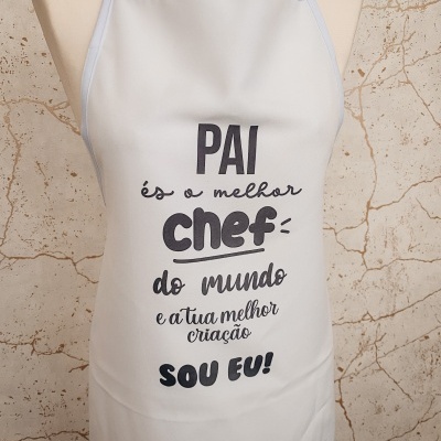 Avental "Pai és o melhor chefe do mundo"