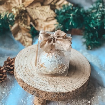 Caixa vela bola de natal