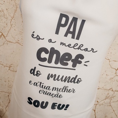Avental "Pai és o melhor chefe do mundo"