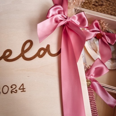 Caixa XXL ROSA COM FLORES