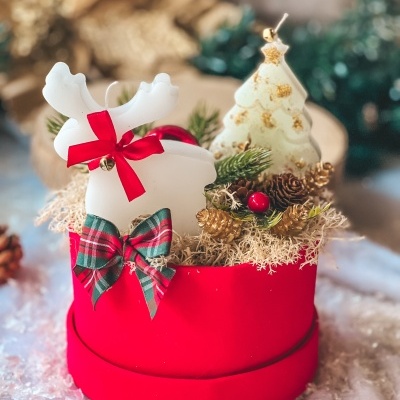 Caixinha vermelha rena