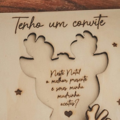 Convite padrinhos rena