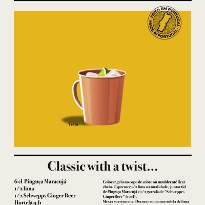 Poster Cocktail "Portuguese Mule" by Pinguça