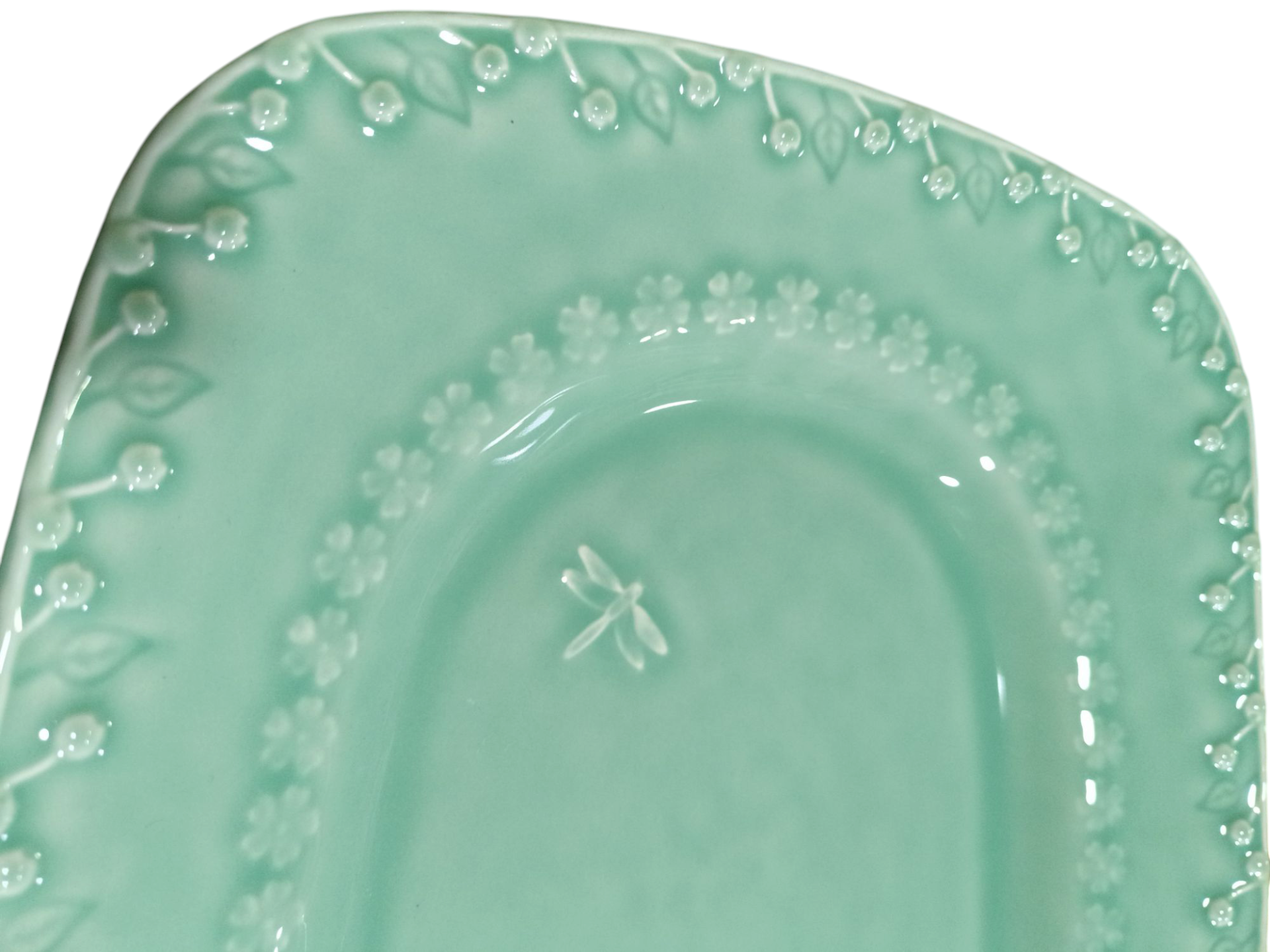 Travessa verde - Coleção Flora - Bordallo Pinheiro Travessa verde - Coleção Flora - Bordallo Pinheiro