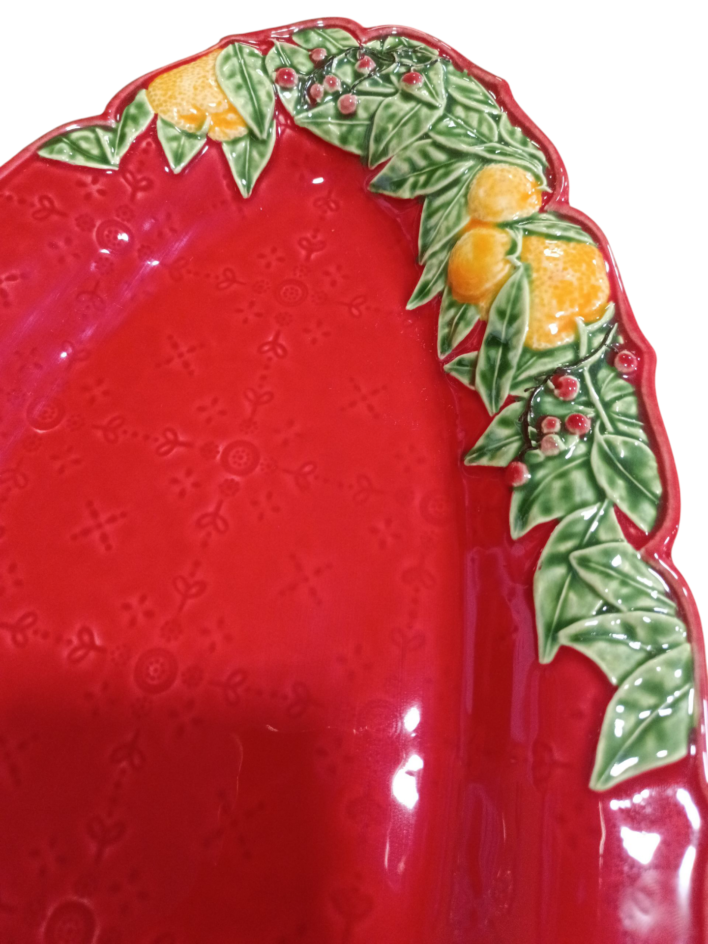 Travessa Estreita 55 - Coleção Coroa de Natal - Bordallo Pinheiro Travessa Estreita 55 - Coleção Coroa de Natal - Bordallo Pinheiro