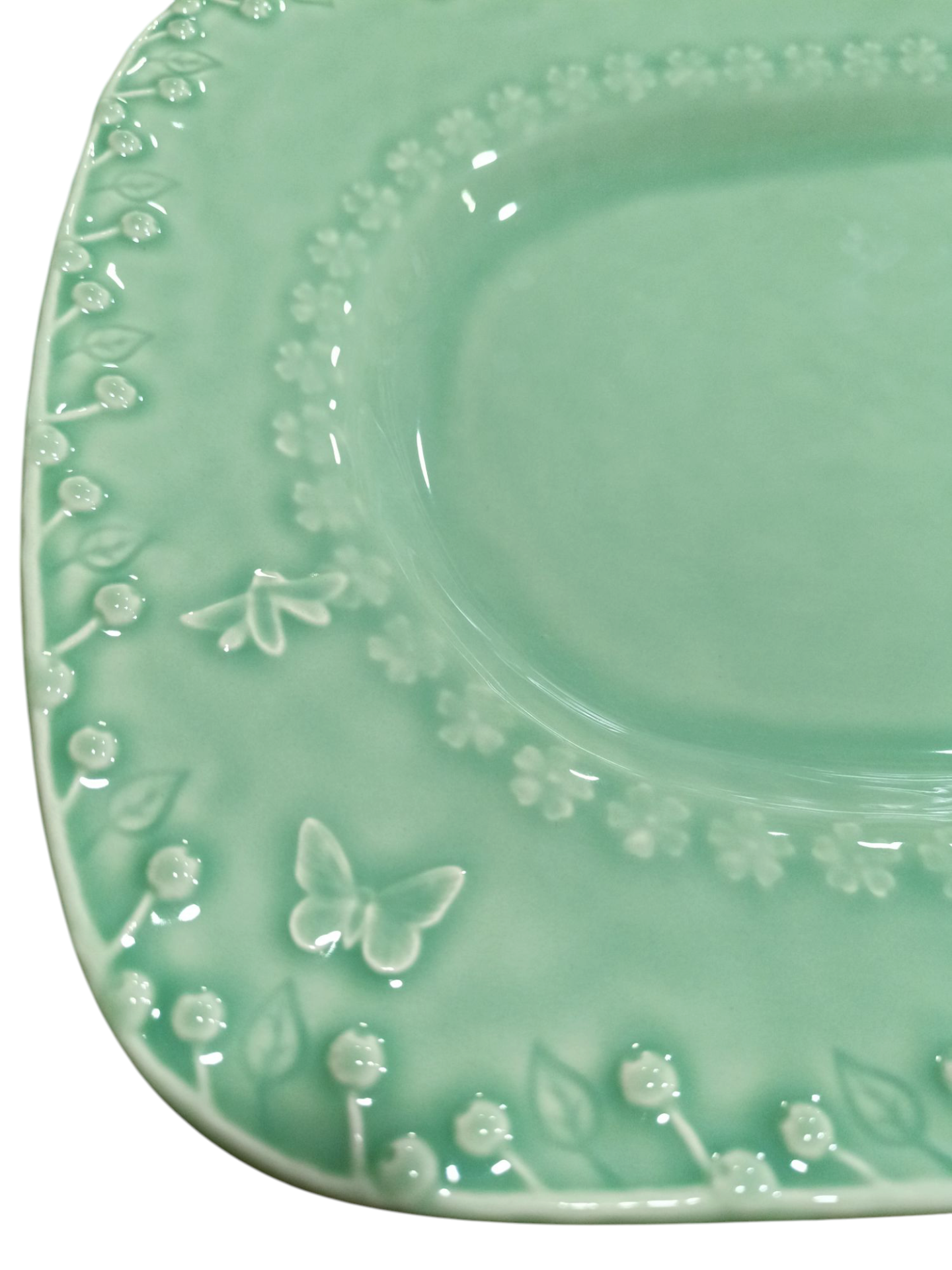 Travessa verde - Coleção Flora - Bordallo Pinheiro Travessa verde - Coleção Flora - Bordallo Pinheiro