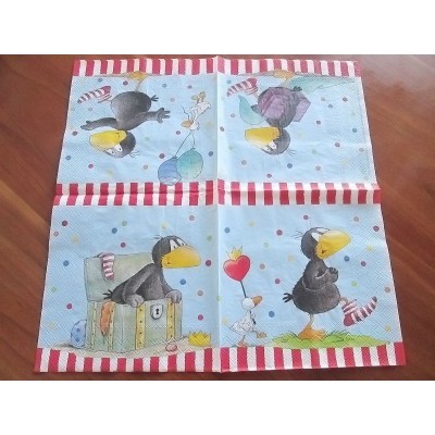 Guardanapos de papel Melro e coracao - IHR