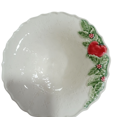 Tigela - Coleção Coroa de Natal - Bordallo Pinheiro