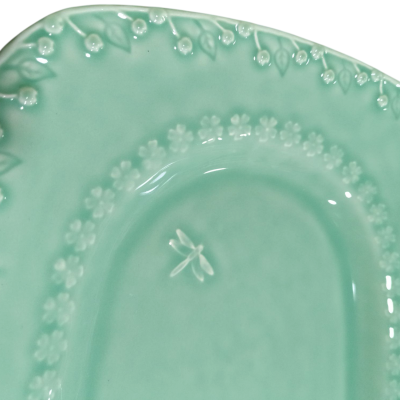 Travessa  verde - Coleção Flora - Bordallo Pinheiro