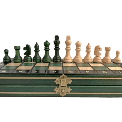 Xadrez em Madeira - Verde