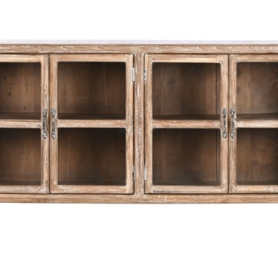 APARADOR TECA RECICLADA VIDRO 170X38X85 NATURAL