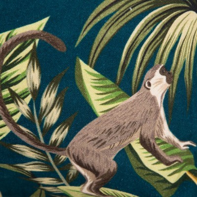 Saco com Macacos Azul Ciano