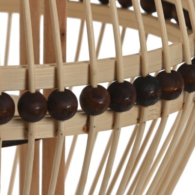 PORTA-VELA RATTAN VIDRO 31X31X46 NATURAL