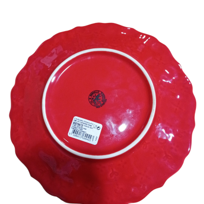 Prato Sobremesa 22 - Coleção  Coroa de Natal - Bordallo Pinheiro