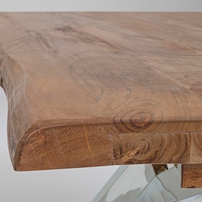 Mesa Madeira e Inox Extensível