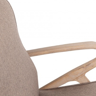 Cadeirão Vintage Madeira/Linho