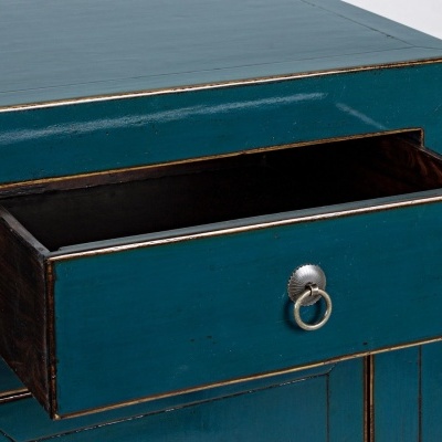 Aparador Azul Estilo Oriental | Design Sofisticado