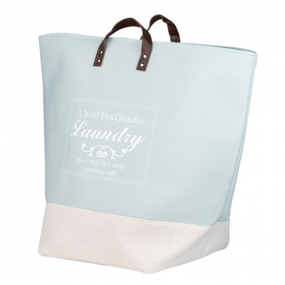 Saco de Roupa Juta c/ Alça Azul Claro
