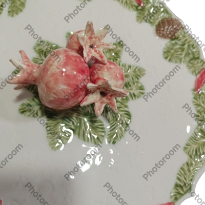Bomboneira Baixa - Coleção Coroa de Natal - Bordallo Pinheiro Bomboneira Baixa - Coleção Coroa de Natal - Bordallo Pinheiro