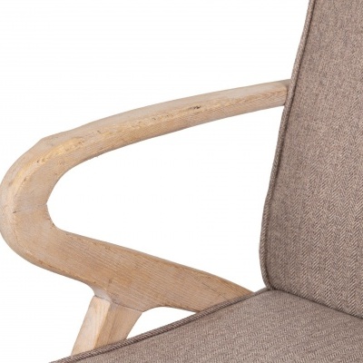 Cadeirão Vintage Madeira/Linho