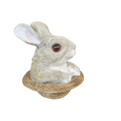 Coelho no chapéu   - 12 X 12 X 14 CM