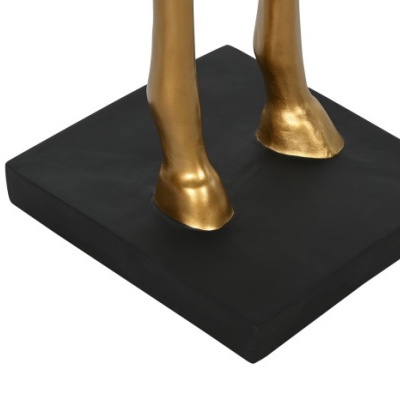 CANDEEIRO DE PÉ RESINA 47X40X153 CAVALO DOURADO
