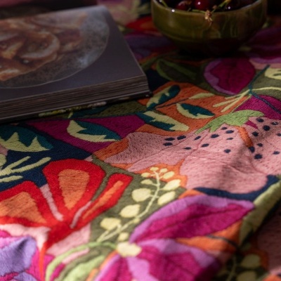 Toalha de Mesa 100% Algodão Flores KIRIKU - Tessitura