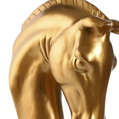 CANDEEIRO DE PAREDE RESINA 21X18X50,5 CAVALO DOURADO