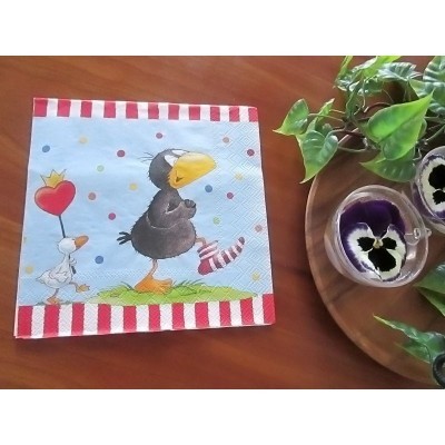 Guardanapos de papel Melro e coracao - IHR