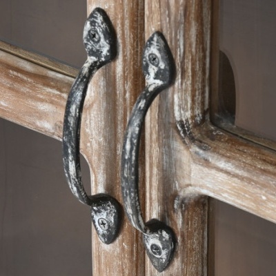 APARADOR TECA RECICLADA VIDRO 170X38X85 NATURAL