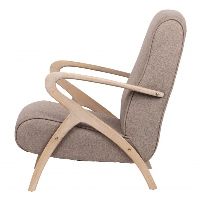 Cadeirão Vintage Madeira/Linho